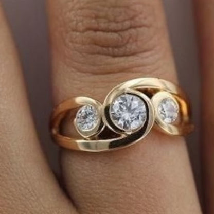 Delicate Artisan Gold Ring