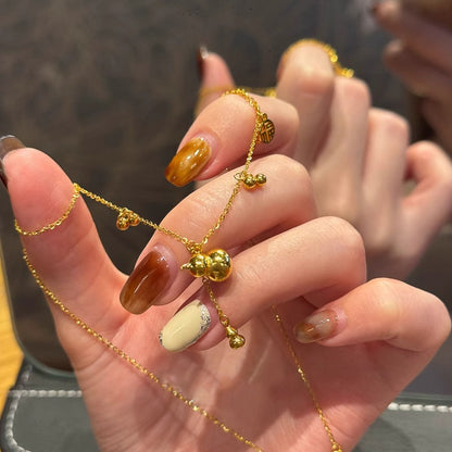 Vintage Handmade Gold Necklace