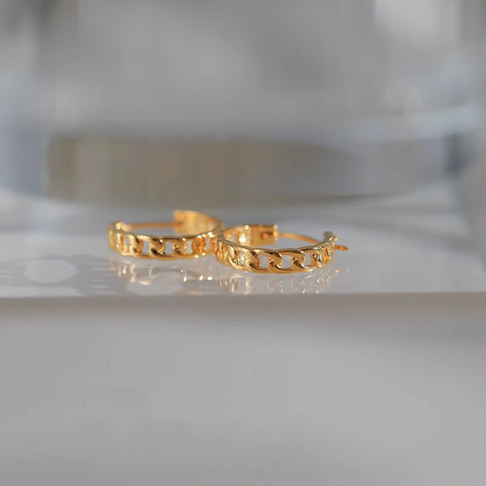 Delicate Artisan Gold Earring