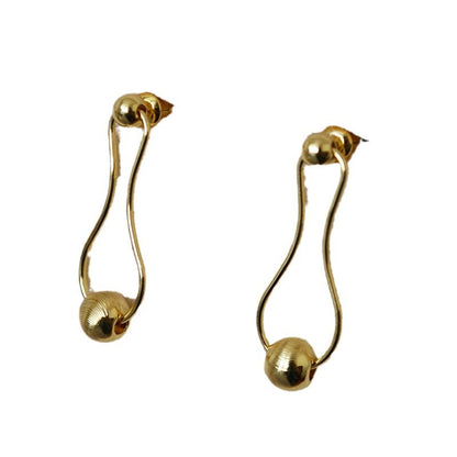 Delicate Artisan Gold Earring