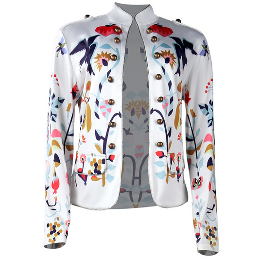 JO | Printed double-breasted blazer
