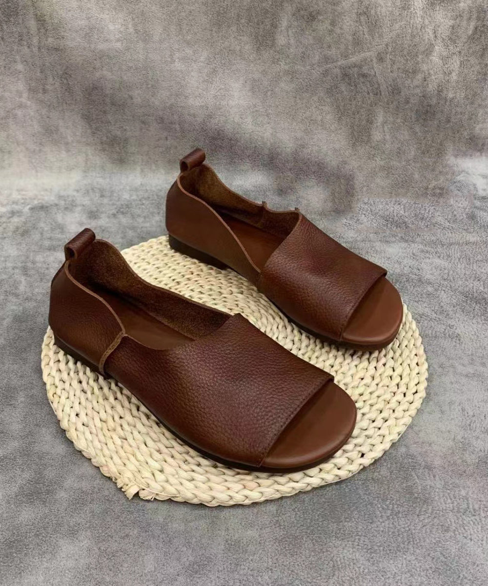 KS | Minimalist, open-toe slip-on flats