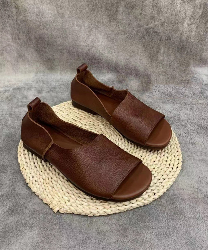 KS | Minimalist, open-toe slip-on flats