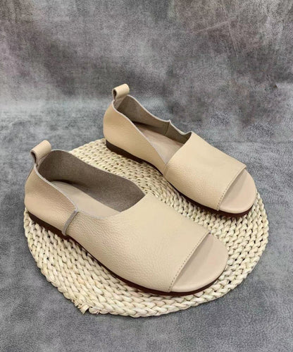KS | Minimalist, open-toe slip-on flats