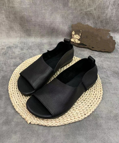 KS | Minimalist, open-toe slip-on flats