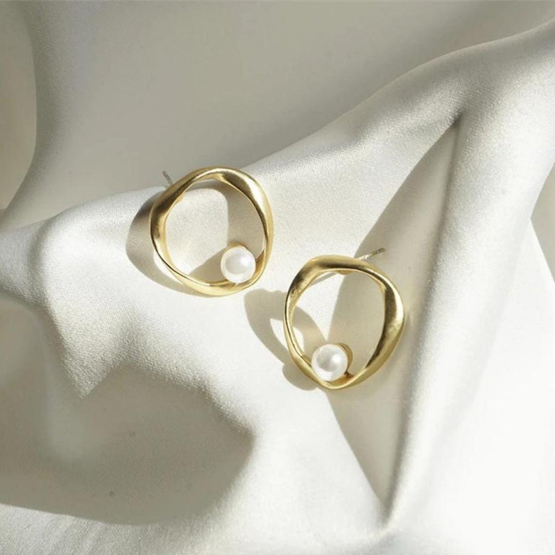 Delicate Artisan Gold Earring