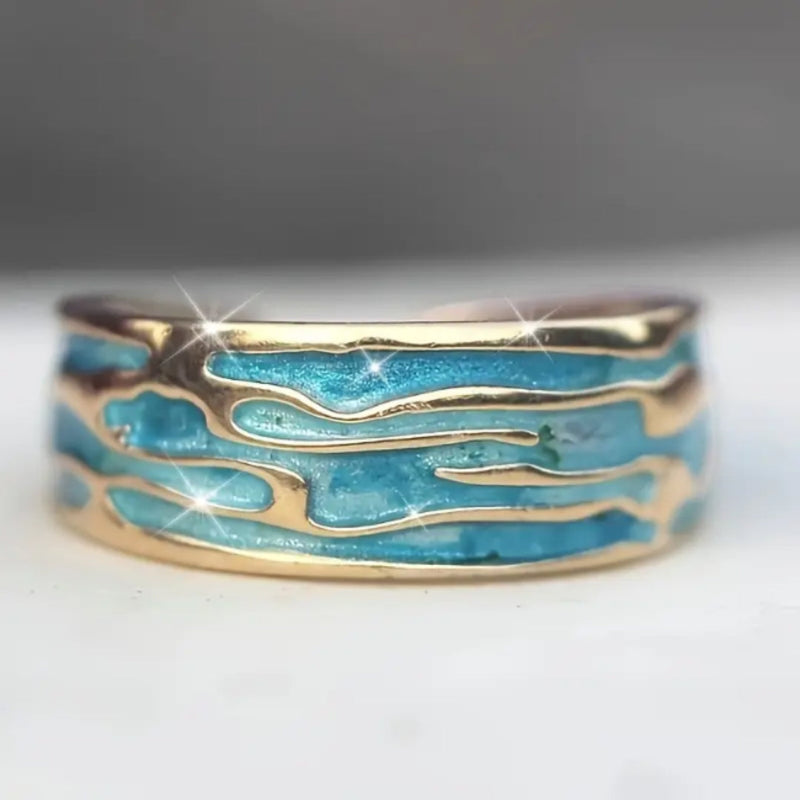 Delicate Artisan Gold Ring