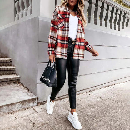 JO | Checked fall coat