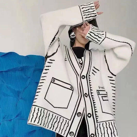 JO | Expressive and insulated cardigan