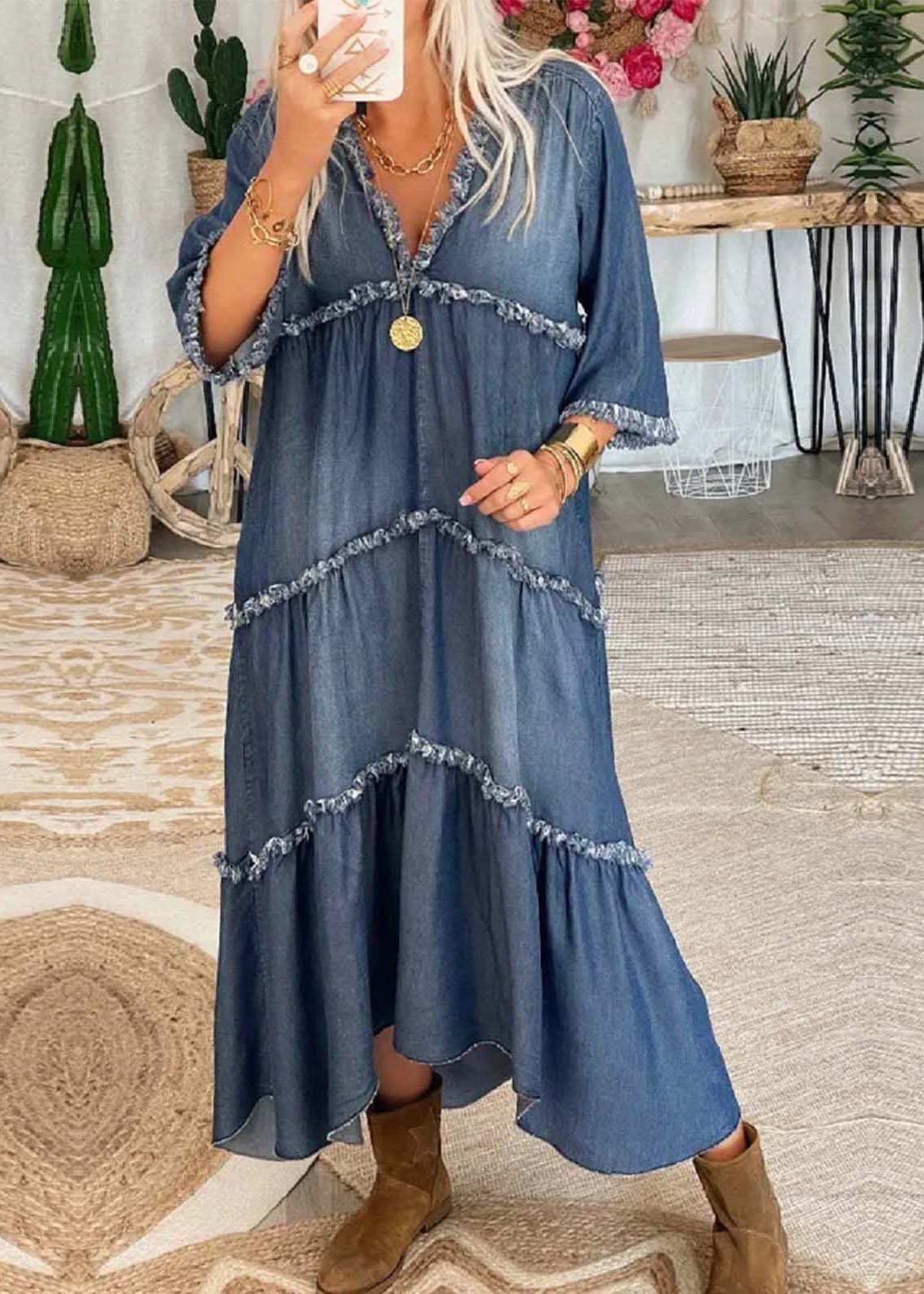 KS | Long denim dress