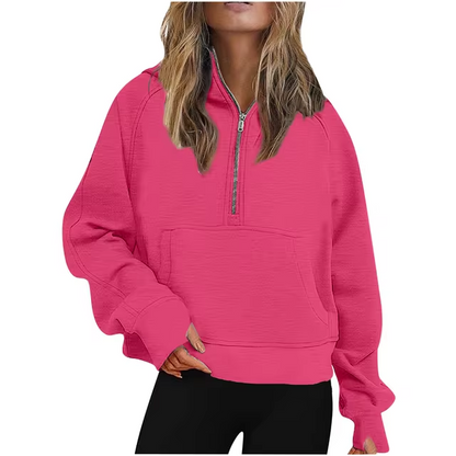 JO | Jacket with half zipper and hood