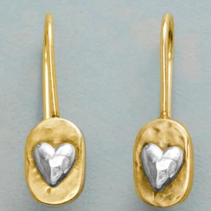 Vintage Handmade Gold Earring