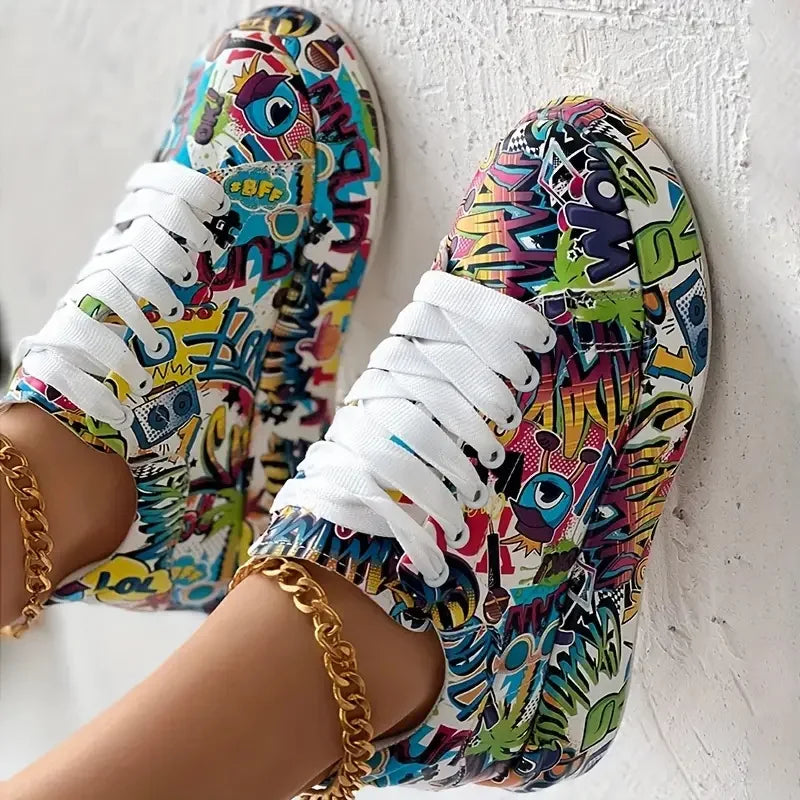KS | Graffiti print high-top sneakers