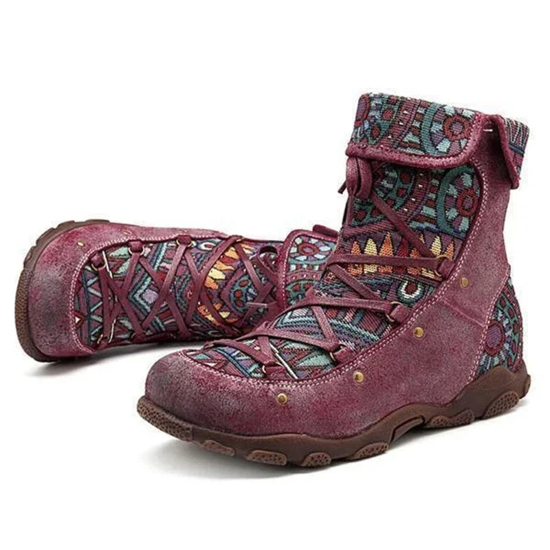 KS | Boho lace-up boots