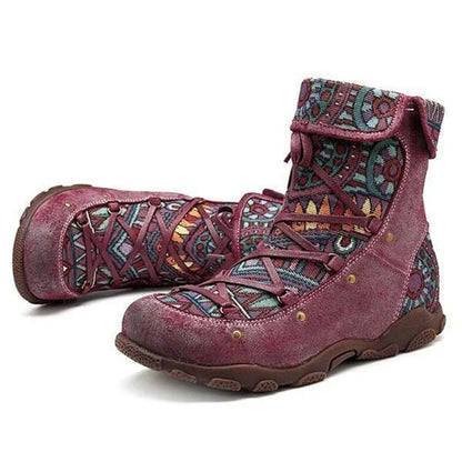 KS | Boho lace-up boots