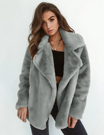 JO | warm plush teddy coat