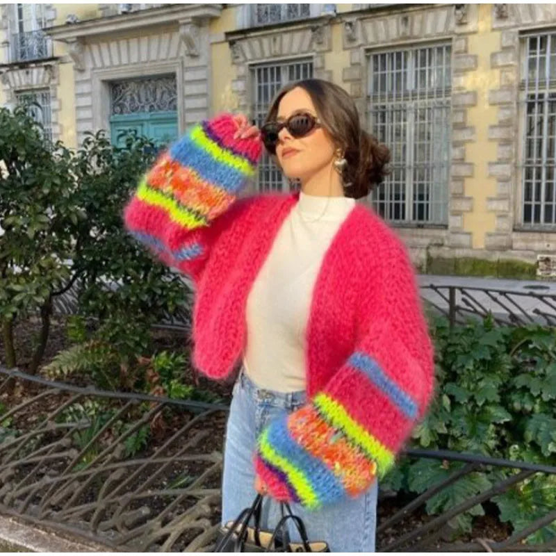 JO | Striped open sweater