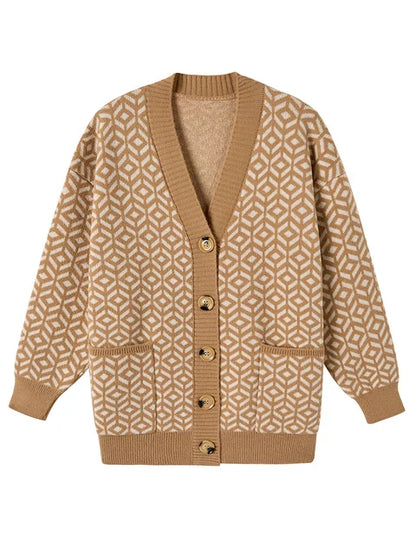 JO | Elegant knitted cardigan with button placket