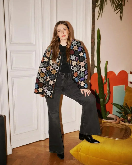 JO | Retro colorful plaid jacket