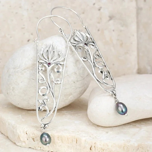 Vintage Handmade Silver Earring
