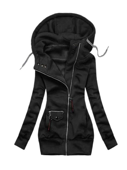 JO | Long sleeve jacket with drawstring zipper outerwear