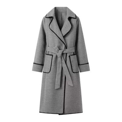 JO | casual long patchwork coat