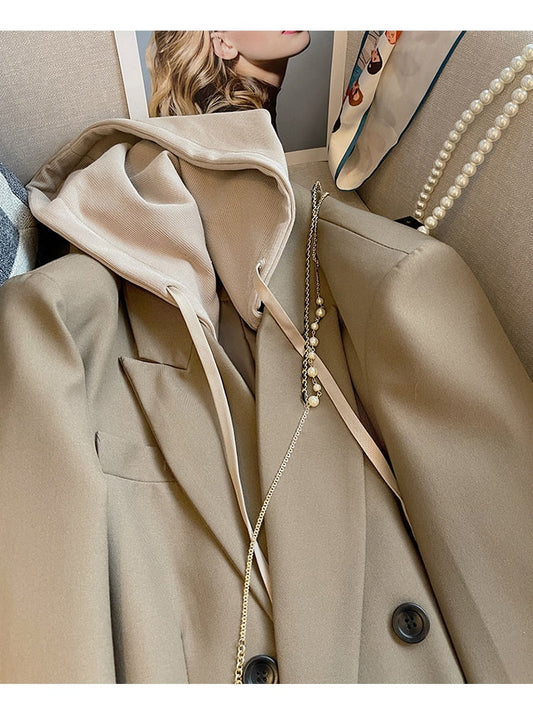 JO | FaysBlazer I Oversized blazer with hood for women