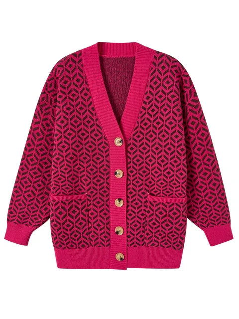 JO | Elegant knitted cardigan with button placket