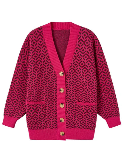 JO | Elegant knitted cardigan with button placket