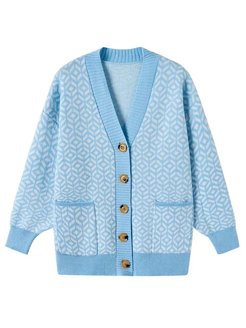JO | Elegant knitted cardigan with button placket