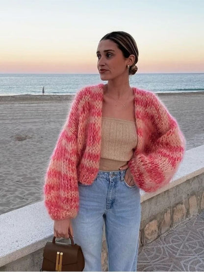 JO | Striped open sweater