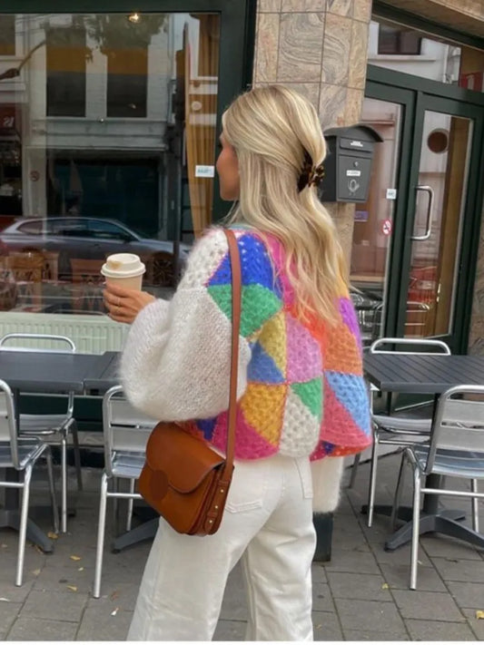 JO | Striped open sweater