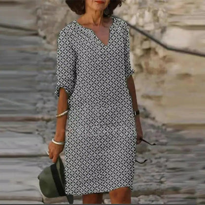 KS | Midi dress with V-neck