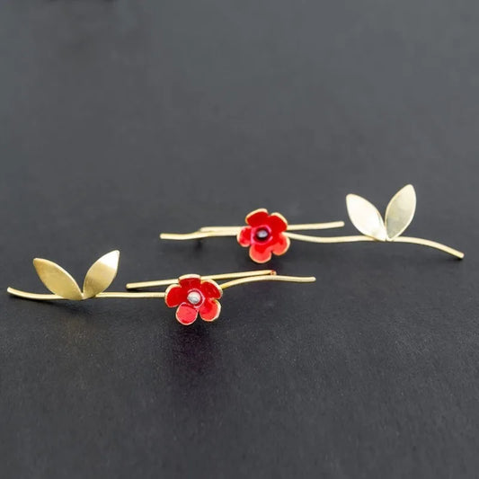Delicate Artisan Gold Earring