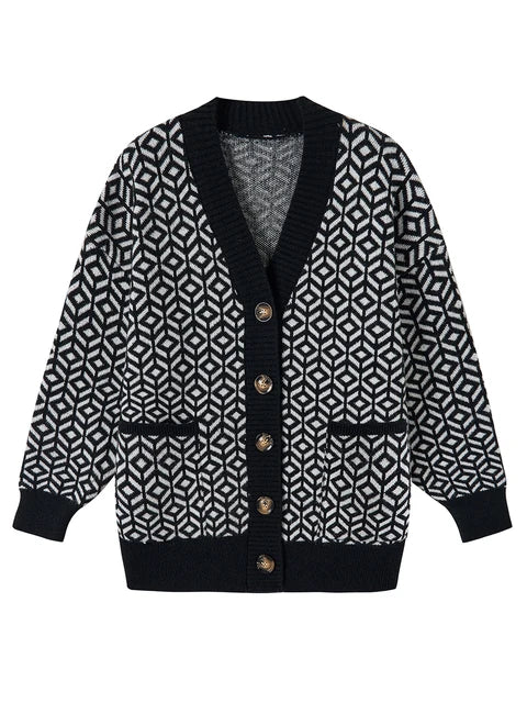 JO | Elegant knitted cardigan with button placket