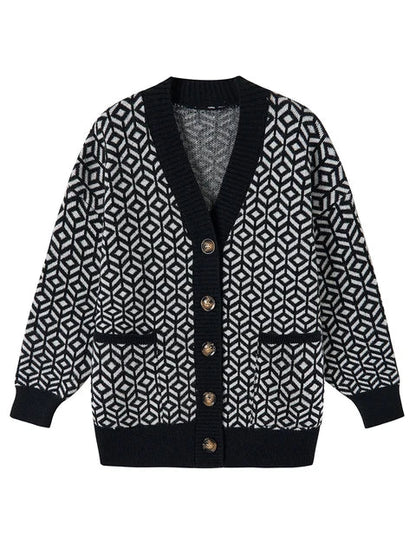 JO | Elegant knitted cardigan with button placket