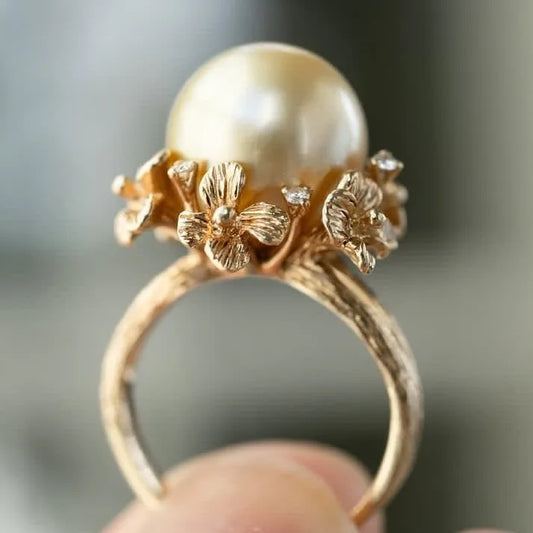 Delicate Artisan Gold Ring