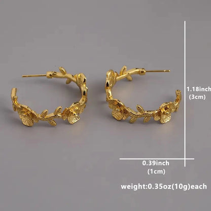 Vintage Handmade Gold Earring