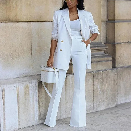 JO | Elegant - Double-breasted buttons, flared legs - Perfect for professional occasions
