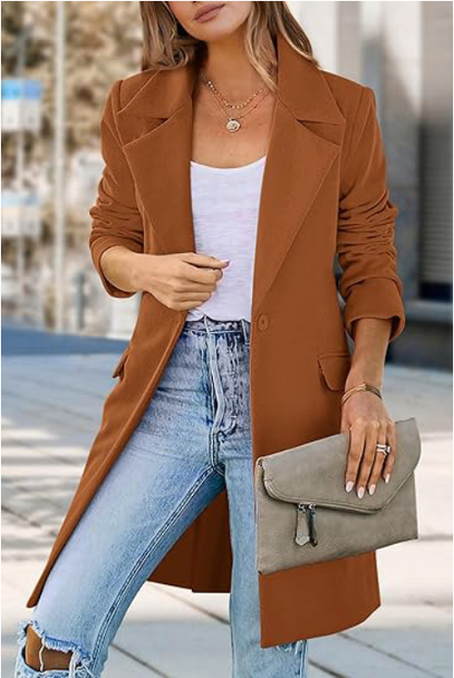 JO | Long coat with open front for women