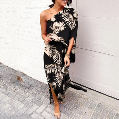 KS | Dresses with diagonal shoulders