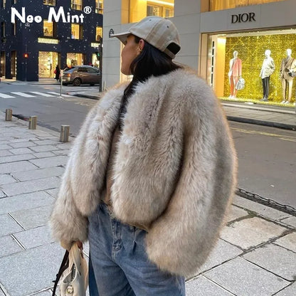 JO | Faux fur short ladies coat
