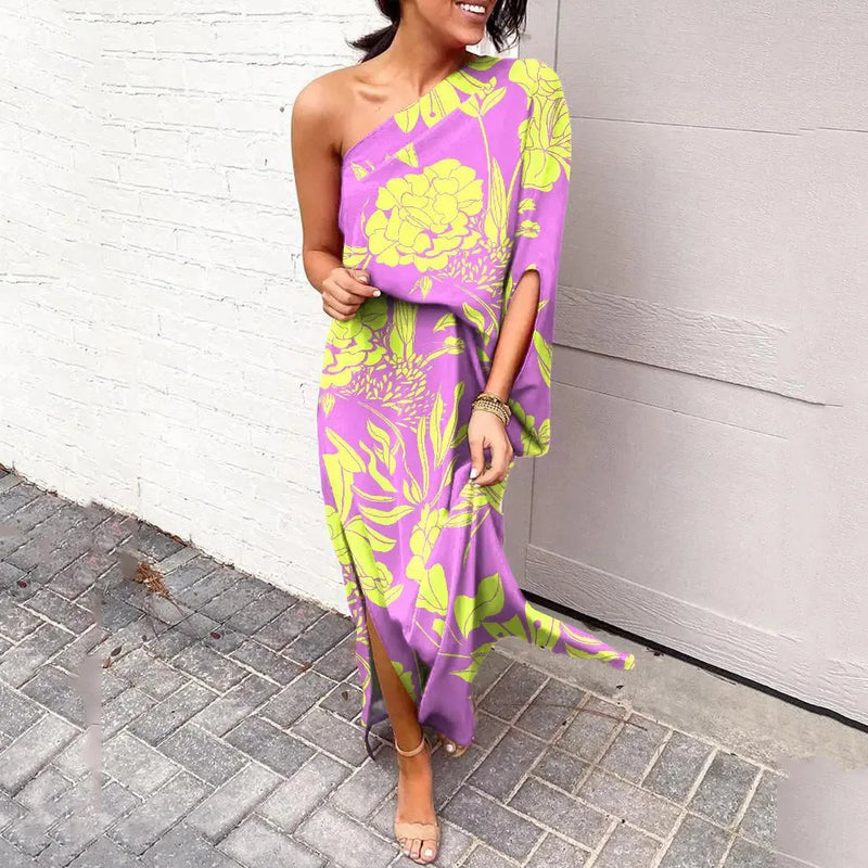 KS | Dresses with diagonal shoulders