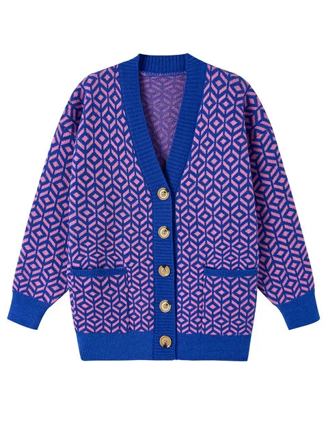 JO | Elegant knitted cardigan with button placket
