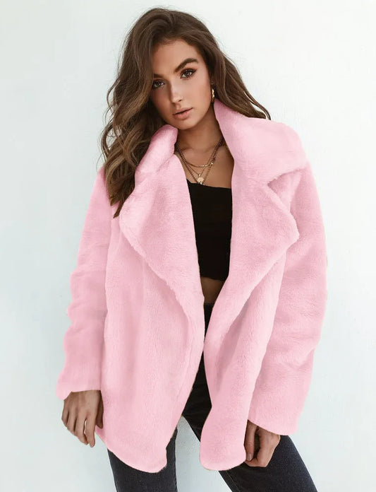 JO | warm plush teddy coat