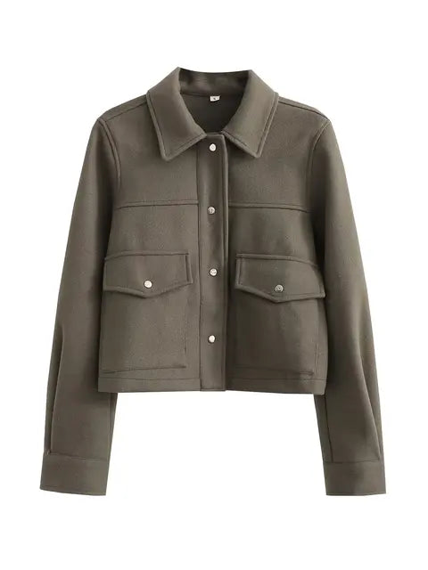 JO | Chic wool coat with button fastening for women