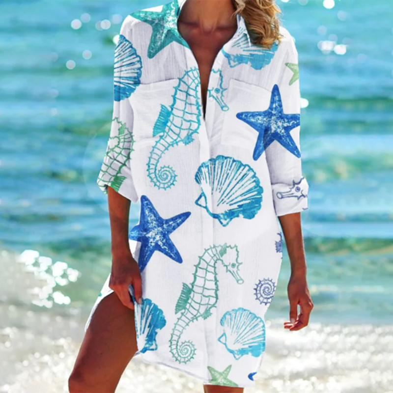 KS | Colorful button-up midi dress