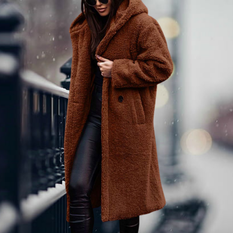 JO | long warm plush coat