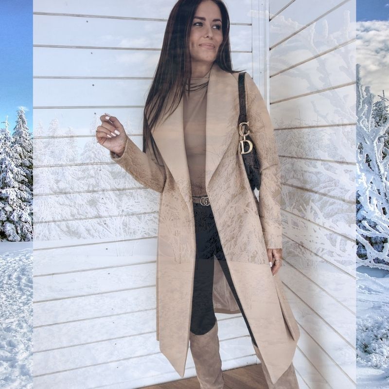 JO | Long cotton jacket without buttons