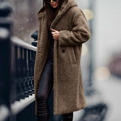 JO | long warm plush coat